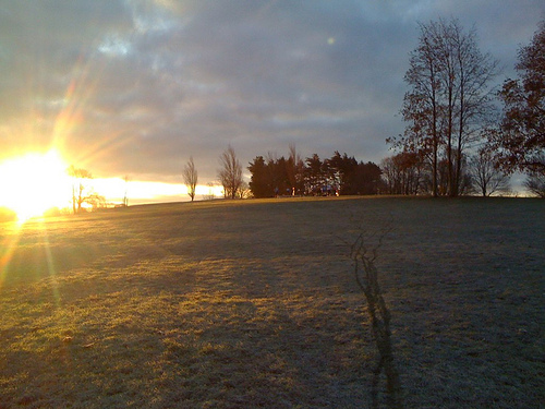 Sunrise at cyclocross practice
