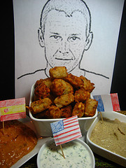 Lance Armstrong’s Hater-tots Served with Hatersauce