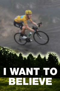 I WANT TO BELIEVE poster cycling