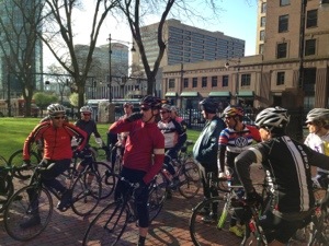 Staging for the Ride on Washington, Stage 2, in downtown Hartford CT