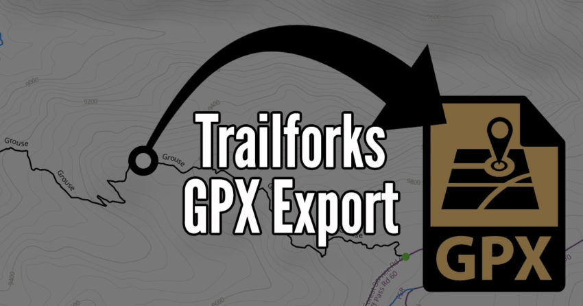 Trailforks GPX Export